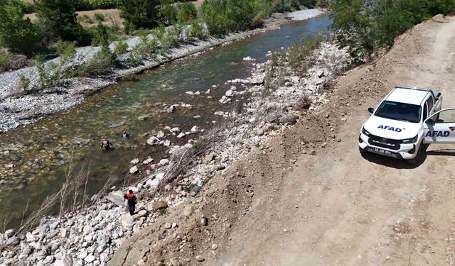 Kelkit Çayı'nda kaybolan Esmanur için arama çalışmaları yeniden başladı