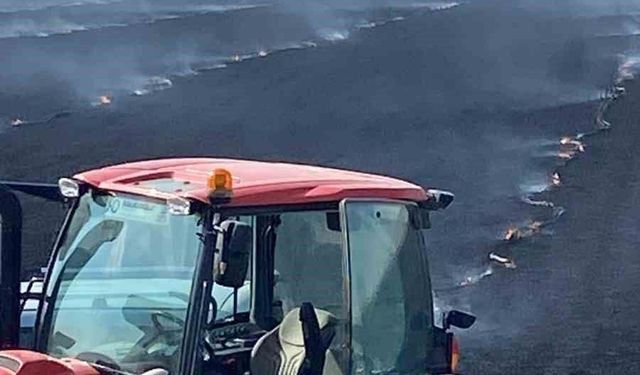 Konya'da tarla yangını: 500 dekar ekili alan kül oldu