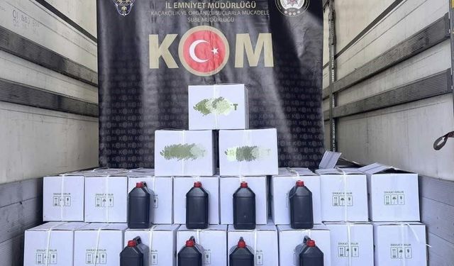 Niğde'de bin litre etil alkol ele geçirildi