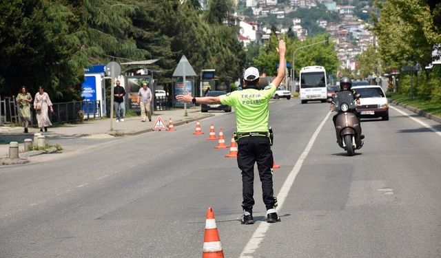 Ordu'da bir haftada 18 bine yakın araç ve sürücüsü denetlendi