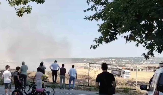 Otluk alan alevler içinde kaldı
