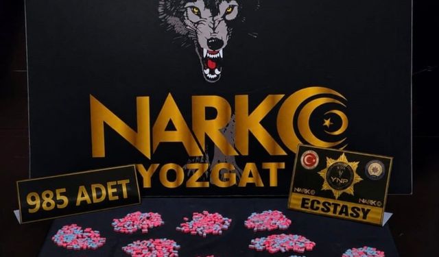 Yozgat'ta 985 adet uyuşturucu hap ele geçirildi