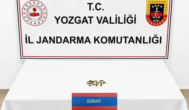 Yozgat'ta uyuşturucu operasyonunda 1 gözaltı