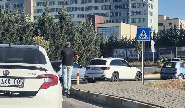 Hem kendi hem trafiğin can güvenliğini hiçe saydı
