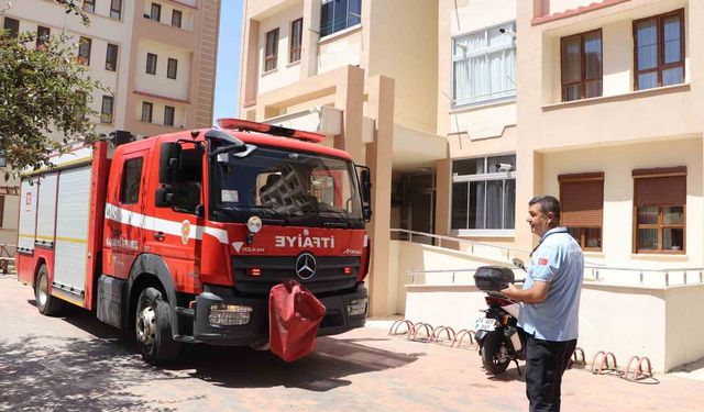 Karaman'da dairede çıkan yangın korkuttu