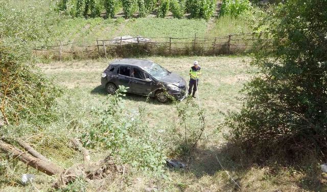 Kastamonu'da otomobil şarampole uçtu: 4 yaralı
