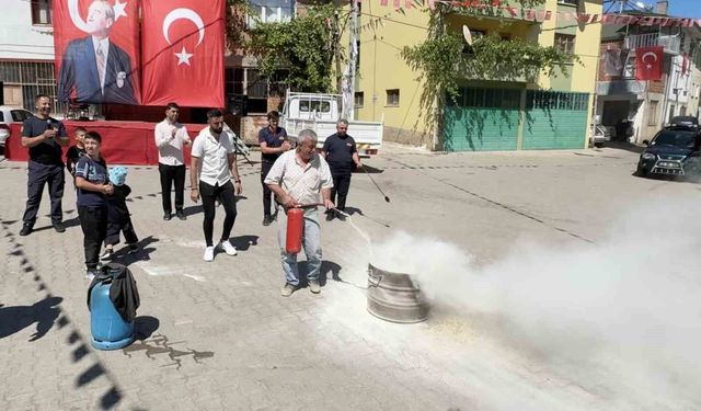 Köyde kendi yangın söndürme sistemini kurdular, itfaiyeden eğitim aldılar