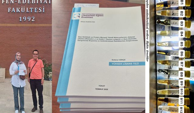 TOGÜ Doğal Boyalar Uygulama ve Araştırma Merkezi’nden sağlık sektörü için dikkat çeken Yüksel Lisans Tezi