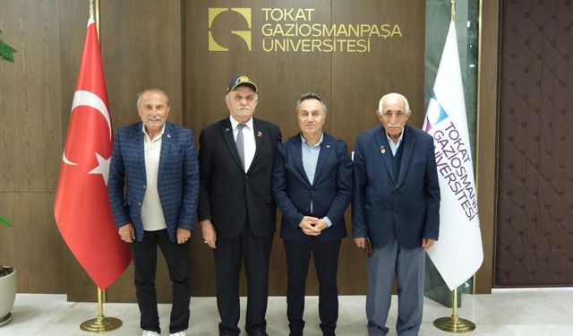 Tokat'ta Anlamlı Buluşma! Muharip Gazilerden Rektör Prof. Dr. Fatih Yılmaz'a Ziyaret