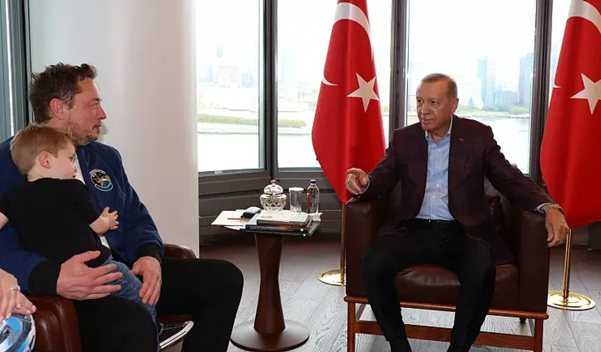Cumhurbaşkanı Erdoğan, Elon Musk'ın çocuğu "X" ile görüştü