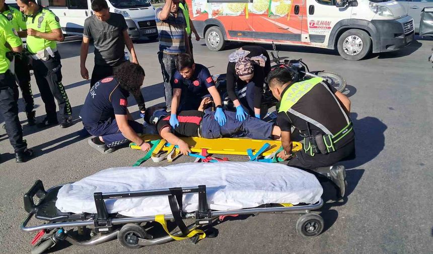 Karaman’da otomobil ile motosiklet çarpıştı: 1 yaralı
