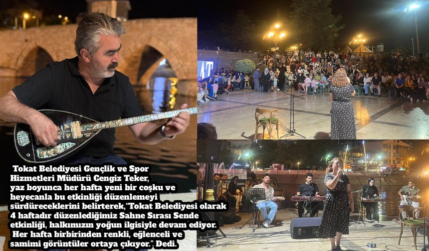Tokat Belediyesi'nin "Serbest Sahne" Etkinliğinde Vatandaşlar Yeteneklerini Sergiliyor