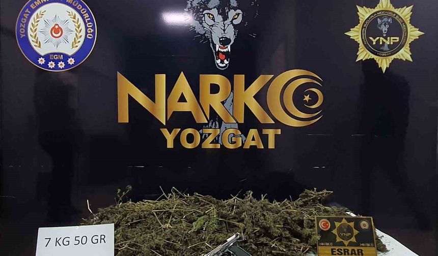 Yozgat'ta 7 kilo esrar ele geçirildi