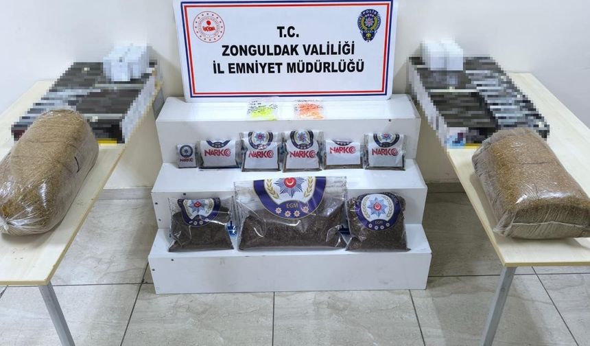 Zonguldak'ta narkotik operasyonda 8 şüpheli yakalandı