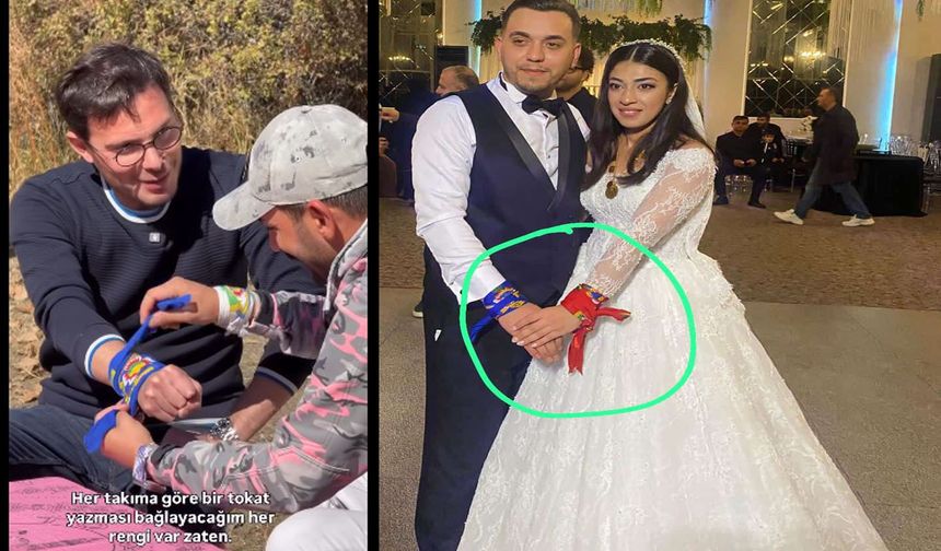 Damat ve gelinin bileğine Tokat yazması bağlandı