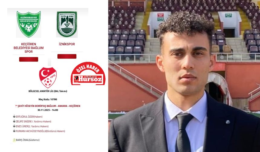 BAL 5. Grup’ta Haftanın Hakemi Tokat’tan: “Ertuğrul Özer”