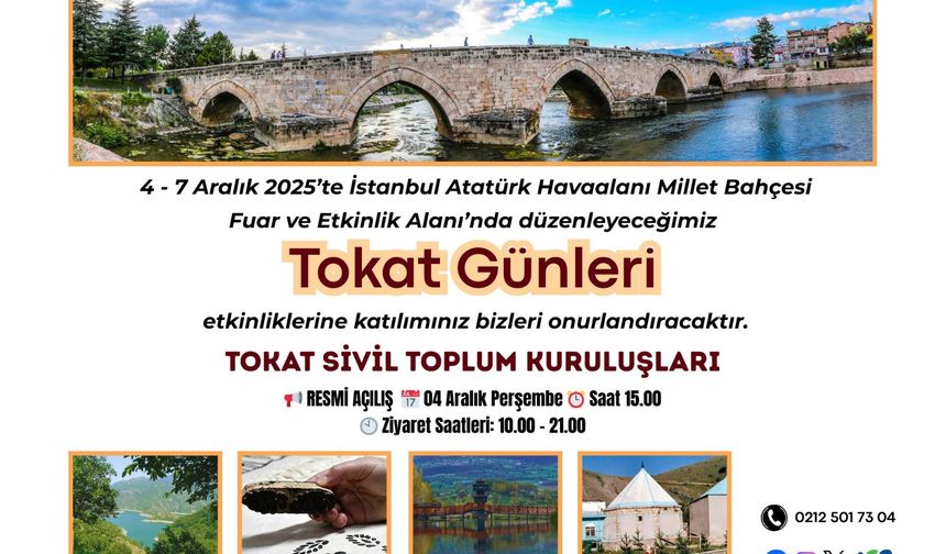 Tokat’ın Ruhu İstanbul’da! "Tokat Günleri 2025" Başlıyor
