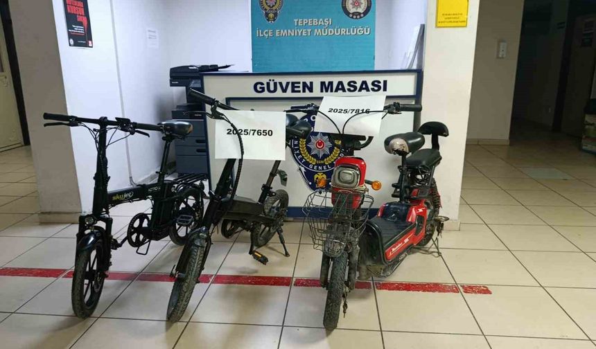 Çalınan bisikletler polis tarafından bulundu