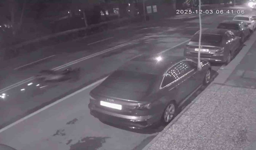 Hayatını kaybeden motosikletlinin kaza anı görüntüleri ortaya çıktı