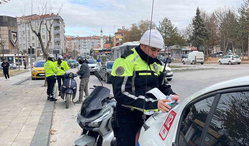 Karaman'da motosiklet denetimleri devam ediyor