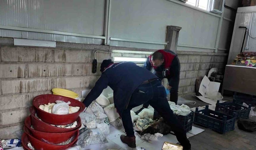 Karaman'da son kullanma tarihi geçen peynir ve tereyağlarına el konuldu