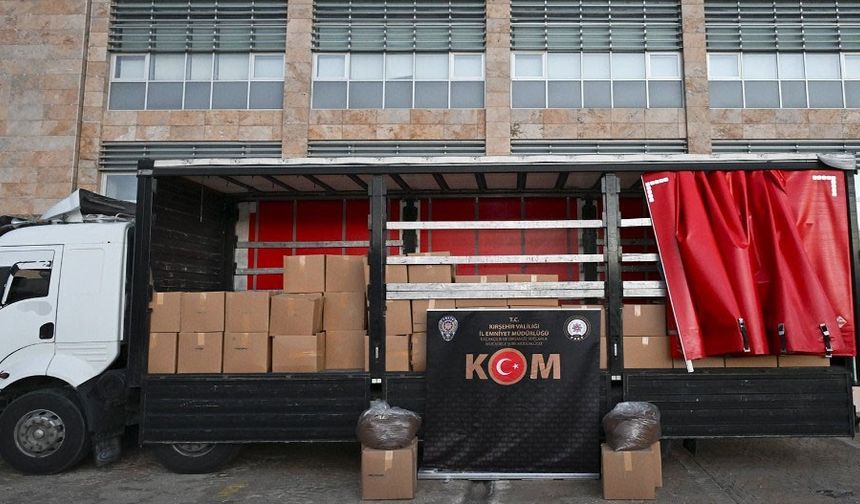 Kırşehir'de 3,5 ton kaçak tütün ele geçirildi