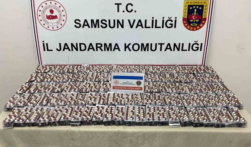 Samsun'da 6 bin 621 adet uyuşturucu hap ele geçirildi