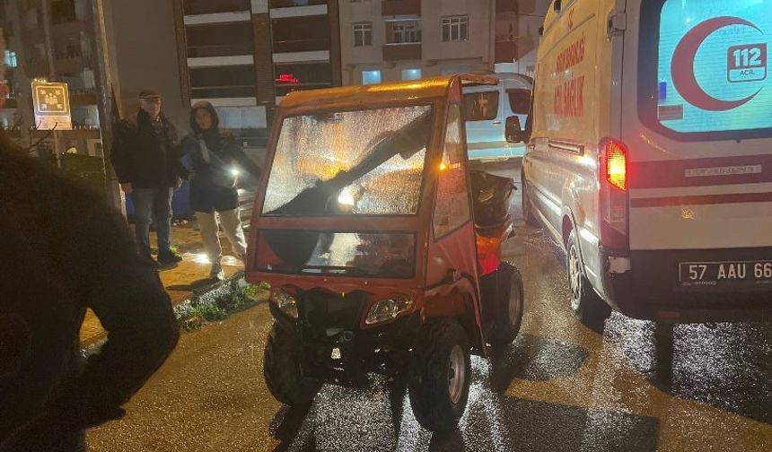 Sinop'ta ATV yayaya çarptı: 1 yaralı