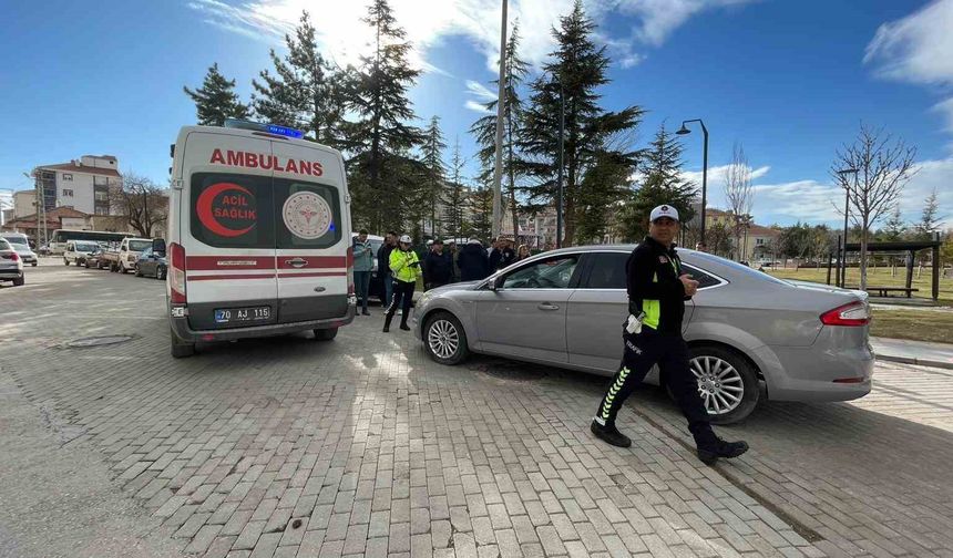 Karaman'da otomobille çarpışan bisikletli yaralandı