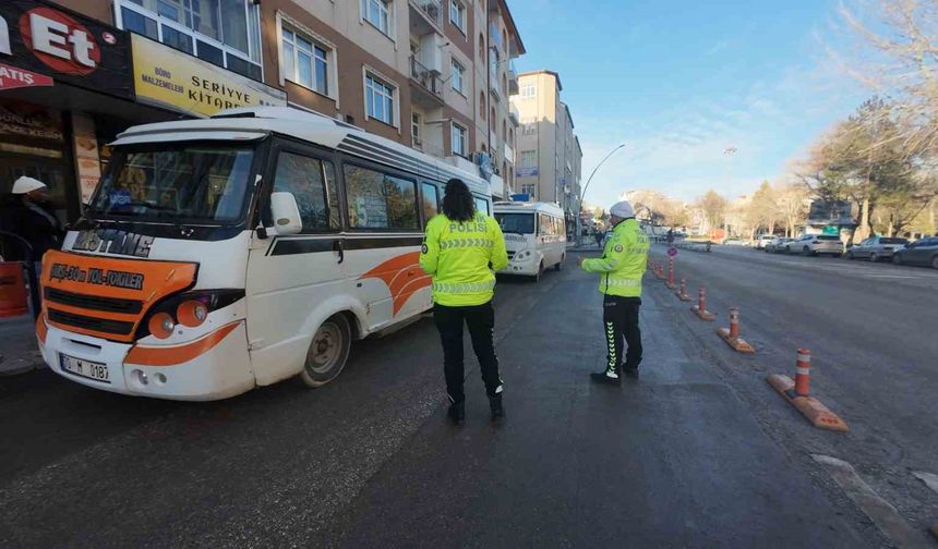 Karaman'da toplu ulaşım araçları denetlendi