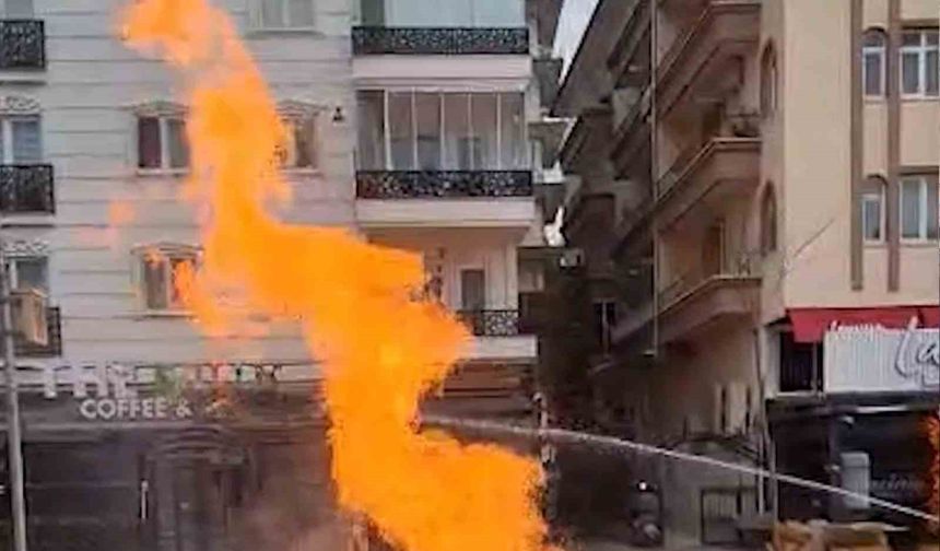 Kırıkkale'de doğal gaz boru hattı patladı, alevler metrelerce yükseldi