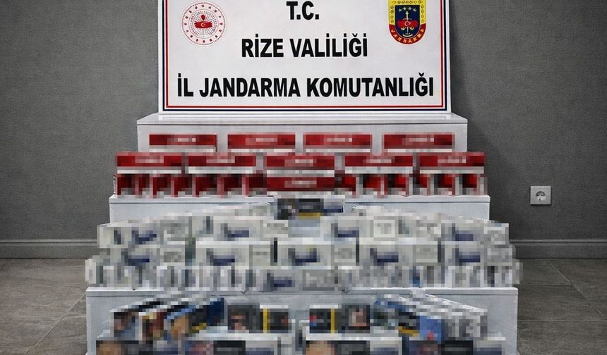 Rize'de kaçak sigara operasyonu