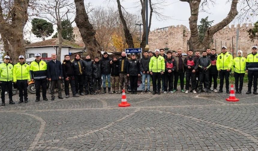 Sinop'ta motosikletli kuryelere hayat kurtaran uyarılar