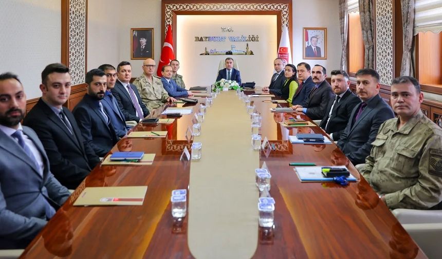 Bayburt'ta güvenlik ve asayiş koordinasyonu değerlendirildi