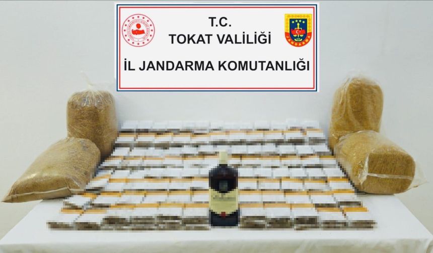 Tokat'ta jandarma kaçak tütün operasyonu düzenledi