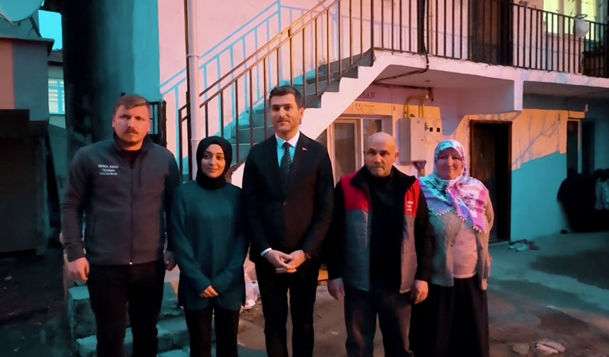 Başkan Karagöl, Yangından Etkilenen Aileyi Evinde Ziyaret Etti