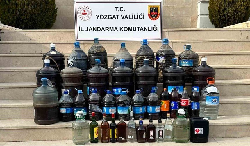 Yozgat'ta Jandarma kaçak alkol operasyonu düzenledi