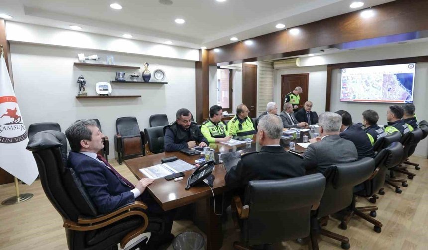 Samsun'da okul çevrelerinde trafik güvenliği artırılıyor