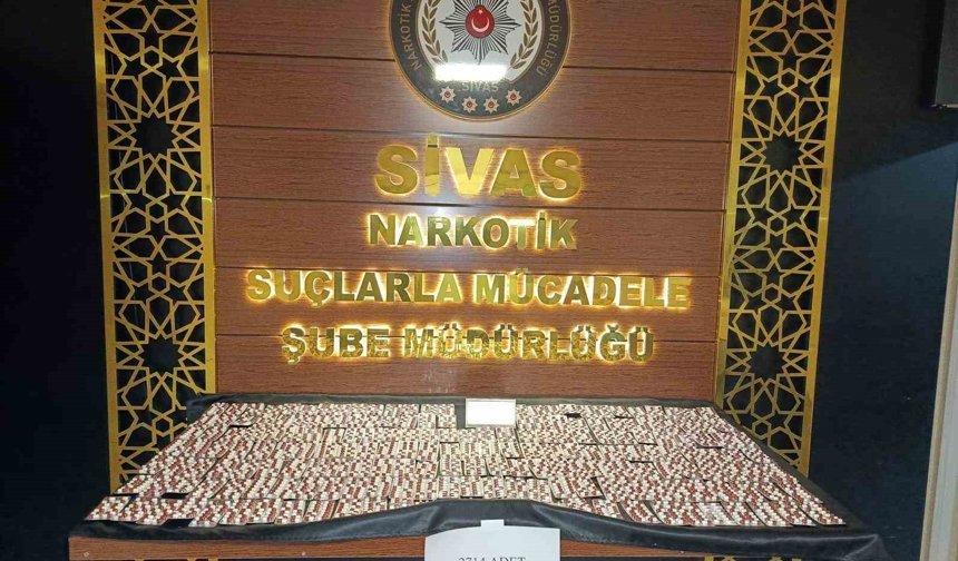 Sivas'ta binlerce uyuşturucu hap ele geçirildi