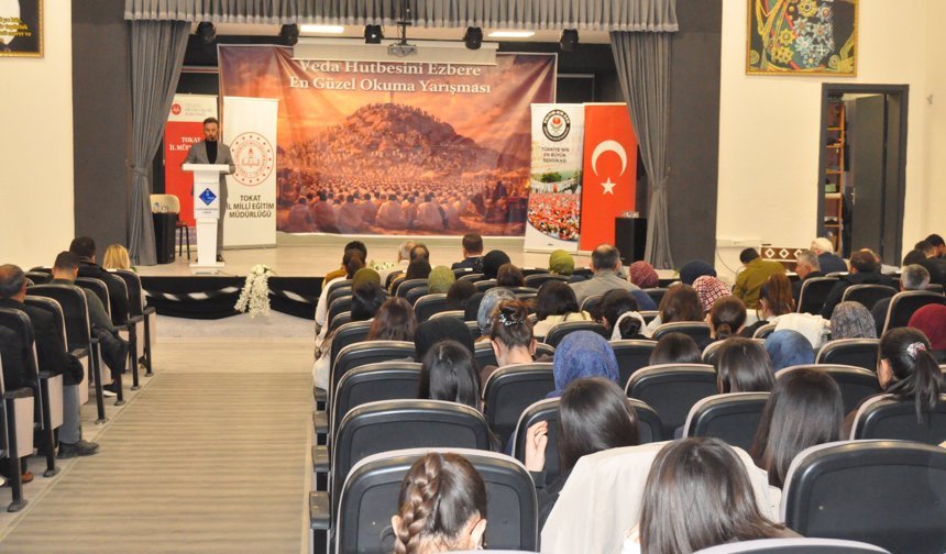 Tokat’ta Veda Hutbesi Yarışmasının İl Finali Yapıldı