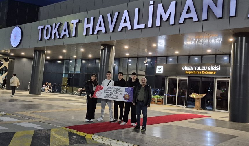 Evliya Çelebi'nin lise öğrencileri Erasmus stajı için Finlandiya’ya uçtu