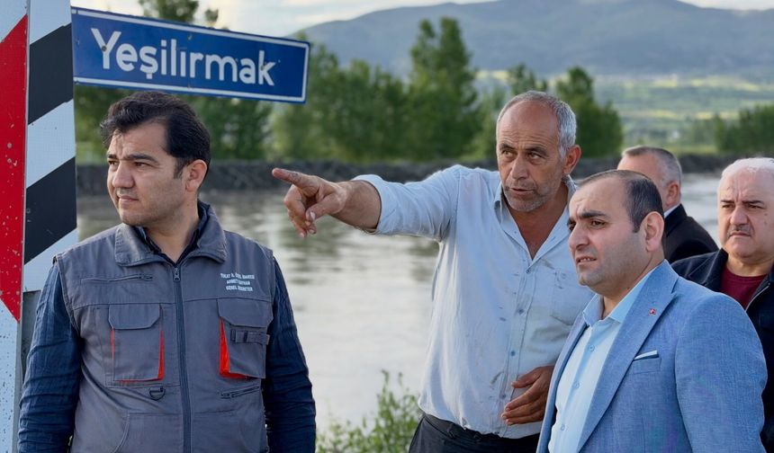 AK Parti Merkez İlçe Başkanı Ali Çalışkan Afet Bölgesini Ziyaret Ederek İncelemelerde Bulundu