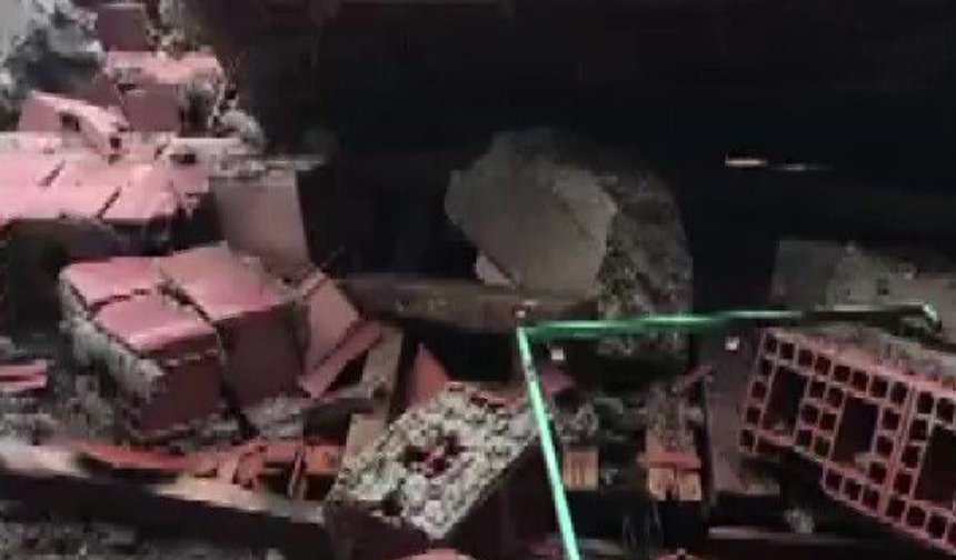 Amasya'da ahır yıkıldı, kadın çiftçi hayvanlarını kurtardı