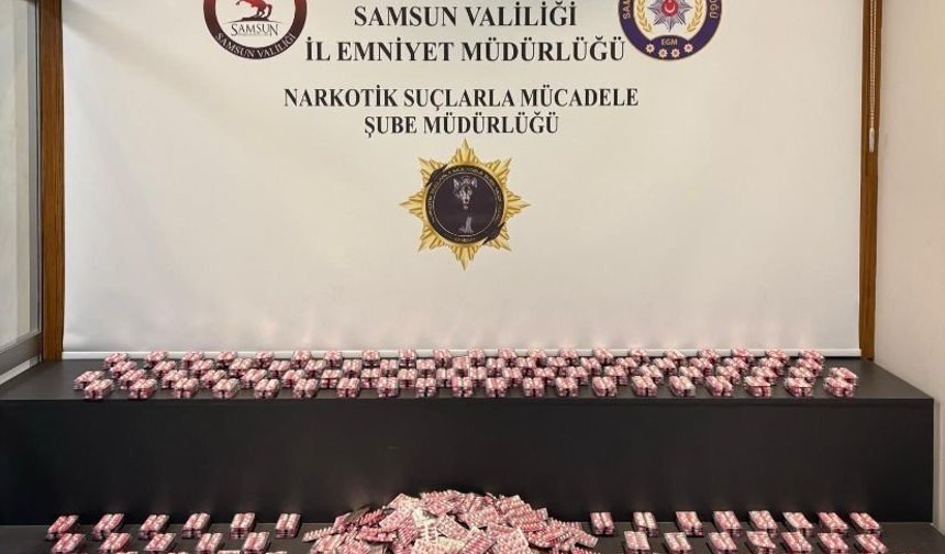 Samsun'da 11 bin 704 adet uyuşturucu hap ele geçirildi