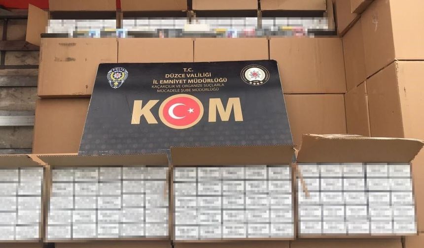Düzce'de binlerce kaçak ürün ele geçirildi