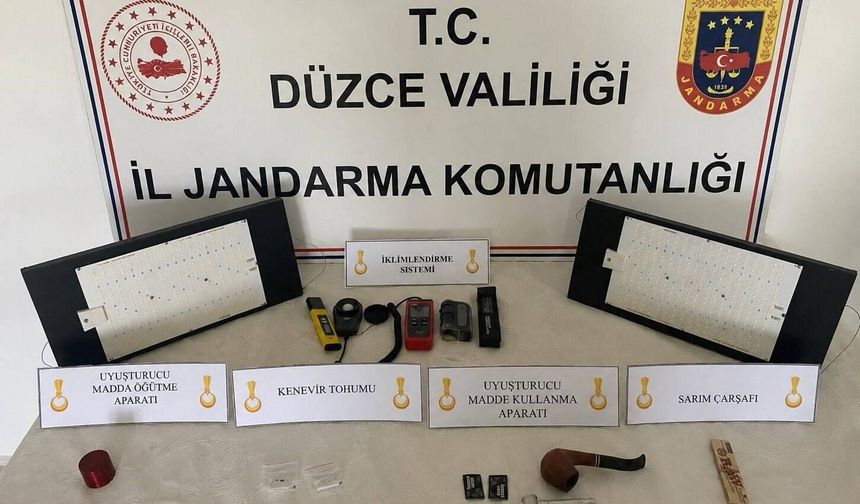Düzce'de jandarmadan uyuşturucu operasyonu