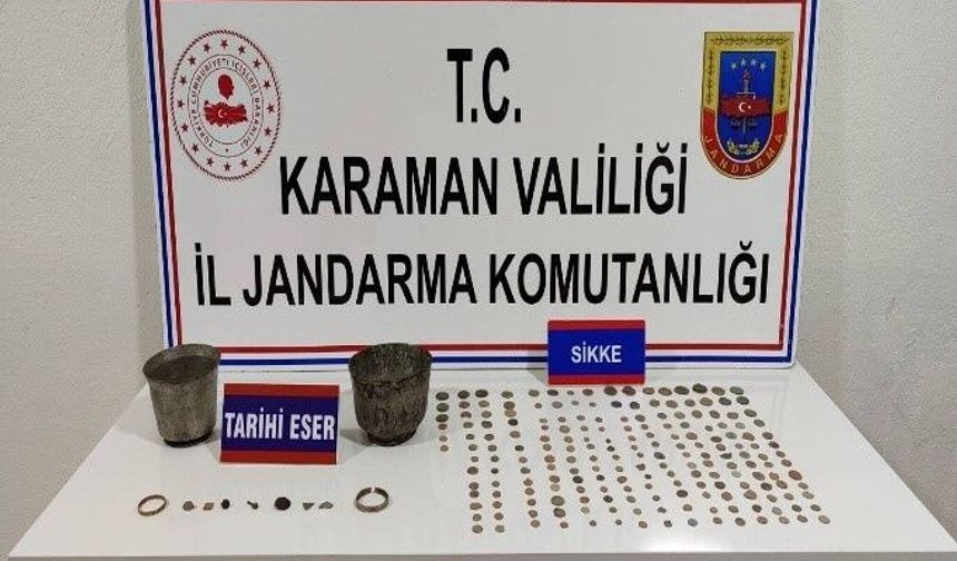 Karaman'da tarihi eser ele geçirildi: 6 tutuklama