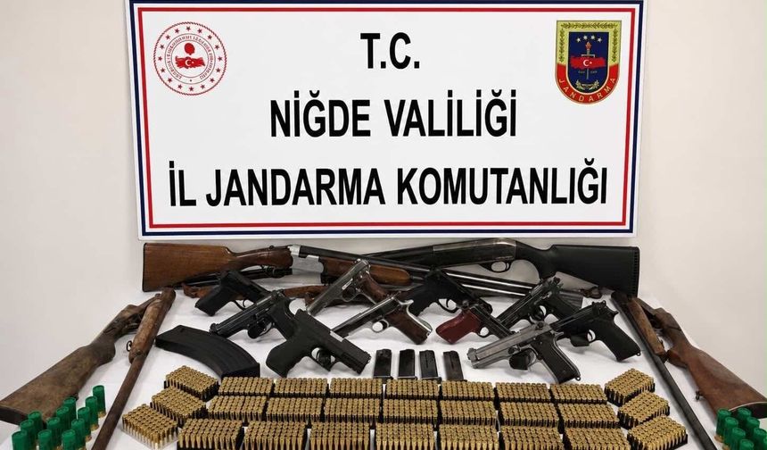 Niğde merkezli silah operasyonunda 14 şüpheli hakkında adli işlem başlatıldı
