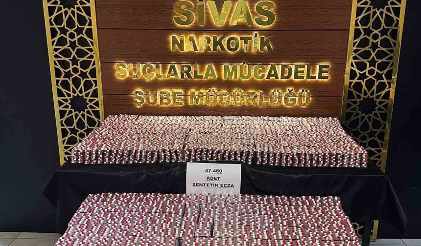 Sivas'ta 133 bin 840 adet uyuşturucu hapla yakalanan zanlılardan biri tutuklandı