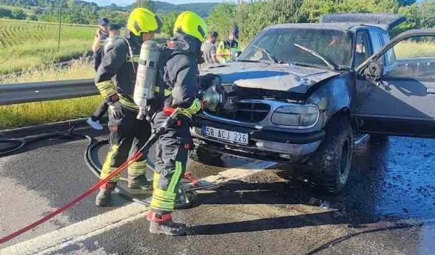 TEM Otoyolu'nda cip alevlere teslim oldu